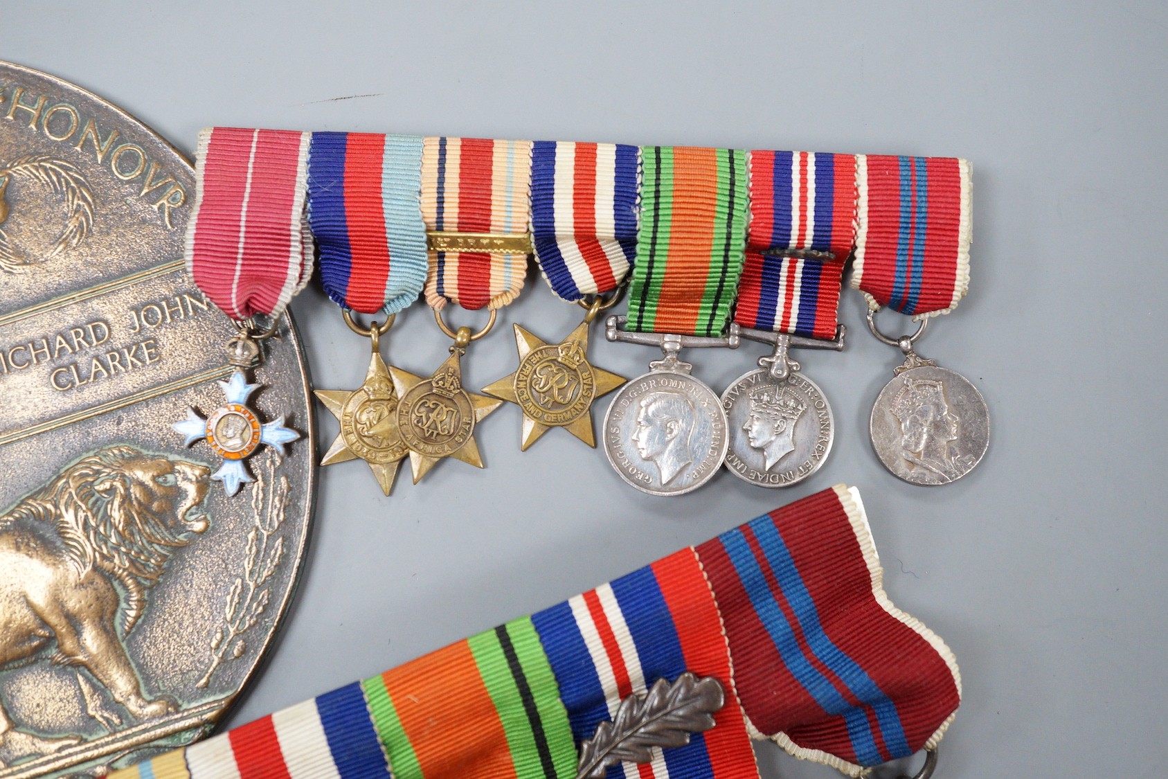 WW2 medal group and Military CBE to Brigadier T. H. Clarke, mentioned in dispatches three times for his actions at Narvik 1940, North Africa 1942 1st Army, Northwest Europe 1944 2nd Army Normandy to Luneberg, CBE awarded